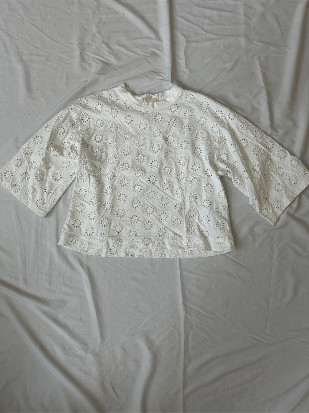 Madewell Embroidered Wide Sleeve Boxy Tee